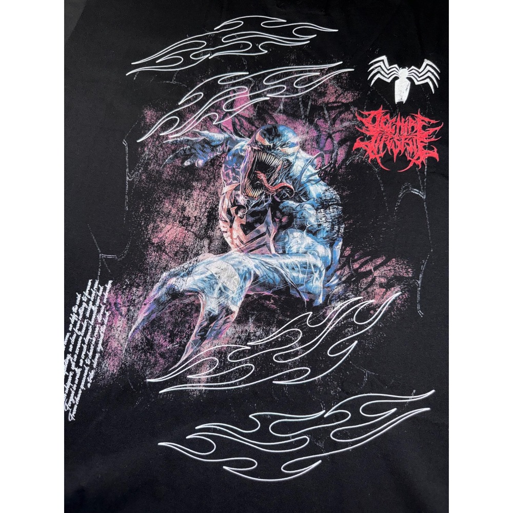 Dechire Lifestyle Venom Graphic T-Shirt Men's 2XL Black Oversized Streetwear NWT